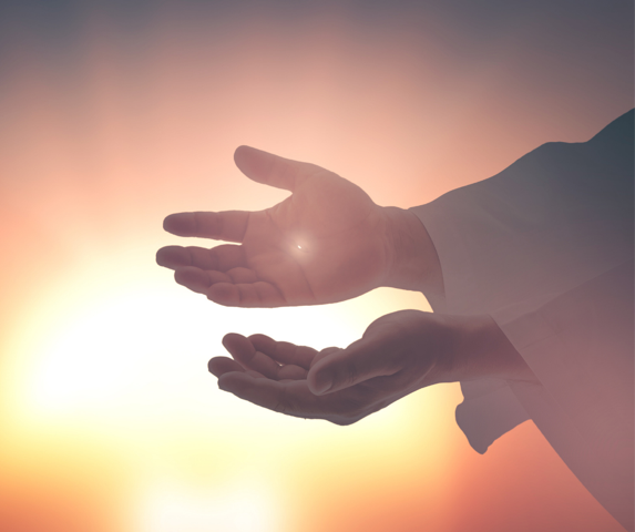 Picture of outstretched hands