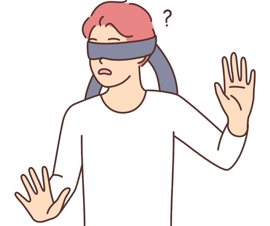 Picture of a man blindfolded